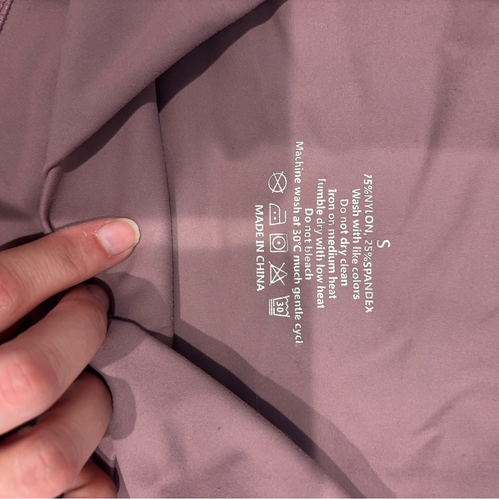 Purple Nylon Spandex Leggings